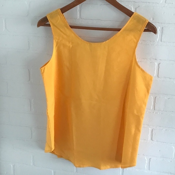 Vintage Camisole tank top Reitmans Marigold Yellow Size L - Picture 1 of 5